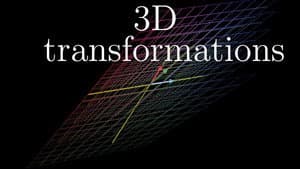 Three-dimensional linear transformations