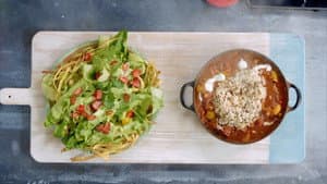 Noodle Broth and Veggie Chilli